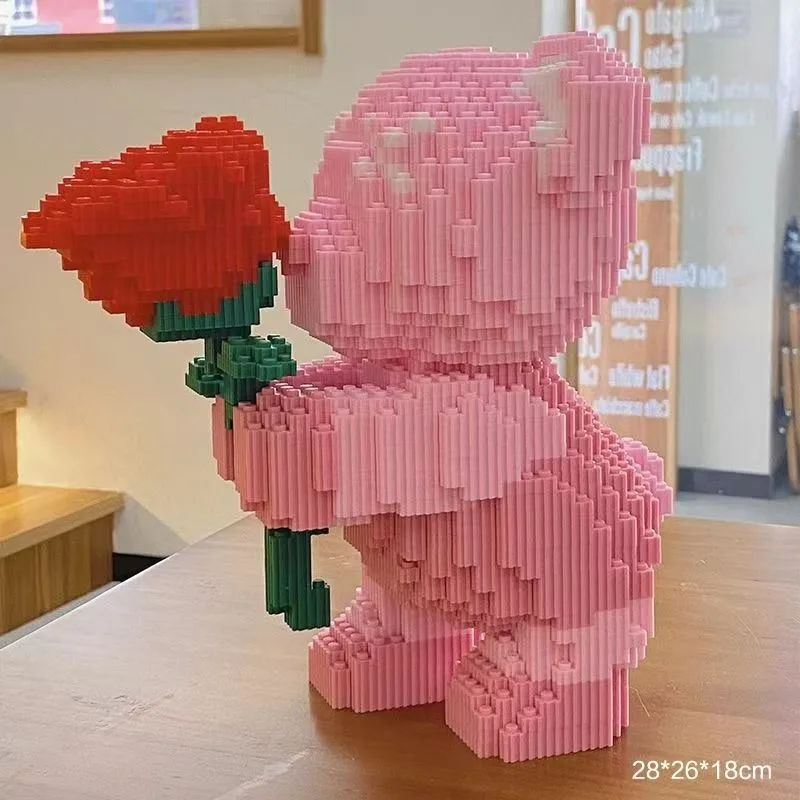 

Конструктор «Цветочный Медведь» 30 см, мелкие детали, DIY-головоломка, развивающая игрушка для фестиваля Циси
