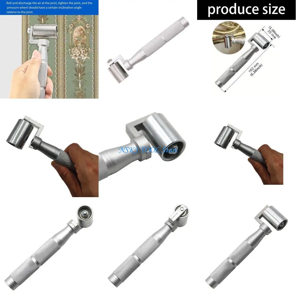 

L8RC Industrial Textured Aluminum Alloy Roller For Wallpaper Smoothing Double Ball Bearing Design Professional Use