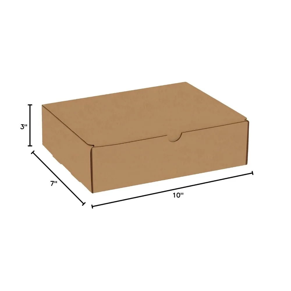 Гофрированные почтовые кончики 10х7х3 крафт-цвет, упаковка из 50 шт., прочные транспортировочные коробки для безопасной почты