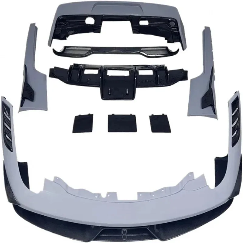 Car Rear For   Ferrari 458 Aerodynamic Tuning Kit 458 2011+ Upgrade Front Bumper +Side Skirt
