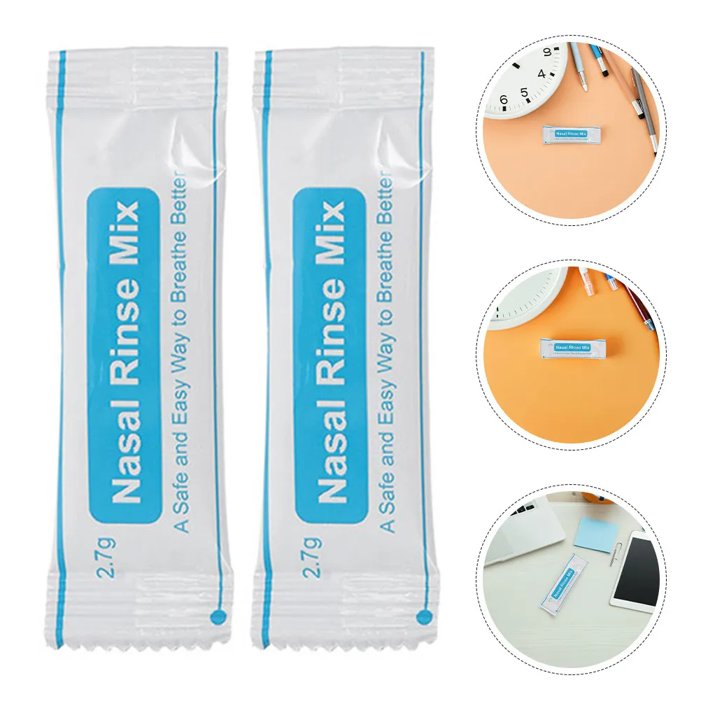 

60Pcs Nasal Rinse Salt Rapid Dissolving Saline Packets Daily Use Nasal Cleaning Saline Packet Salt Packets