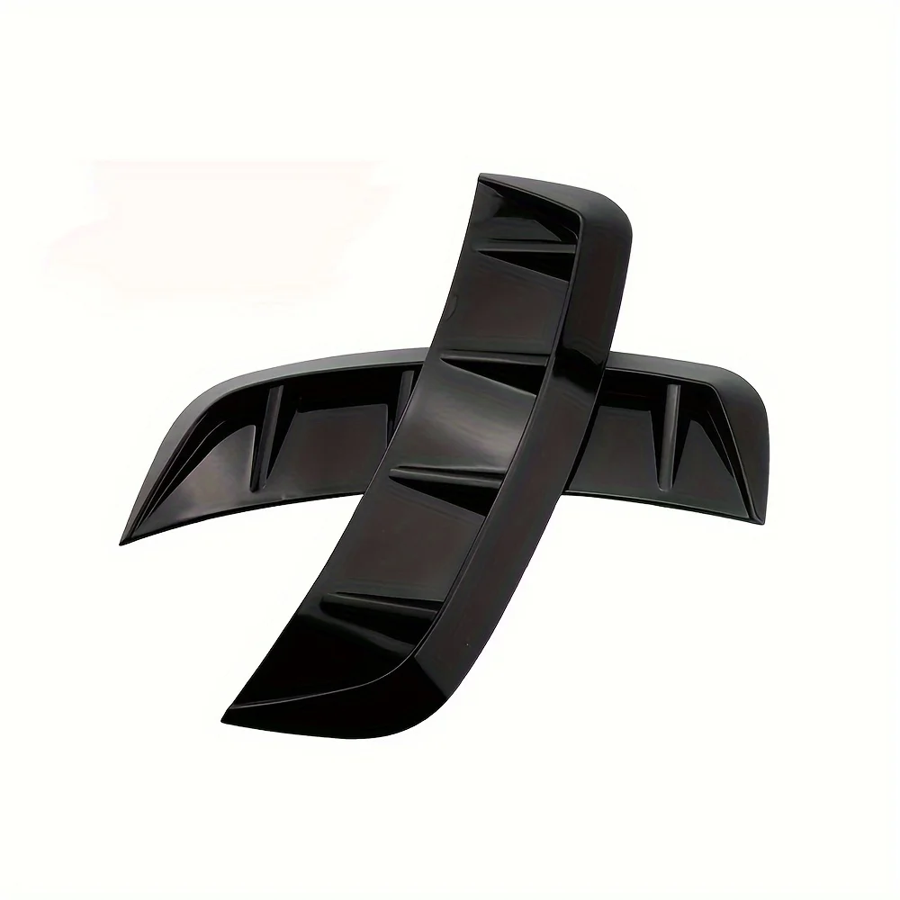 2Pcs Auto Front Bumper Side Wing Air Intake Flow Vent Hood Exterior Decorative Sticker Cover Black Carbon Fiber Car Styling