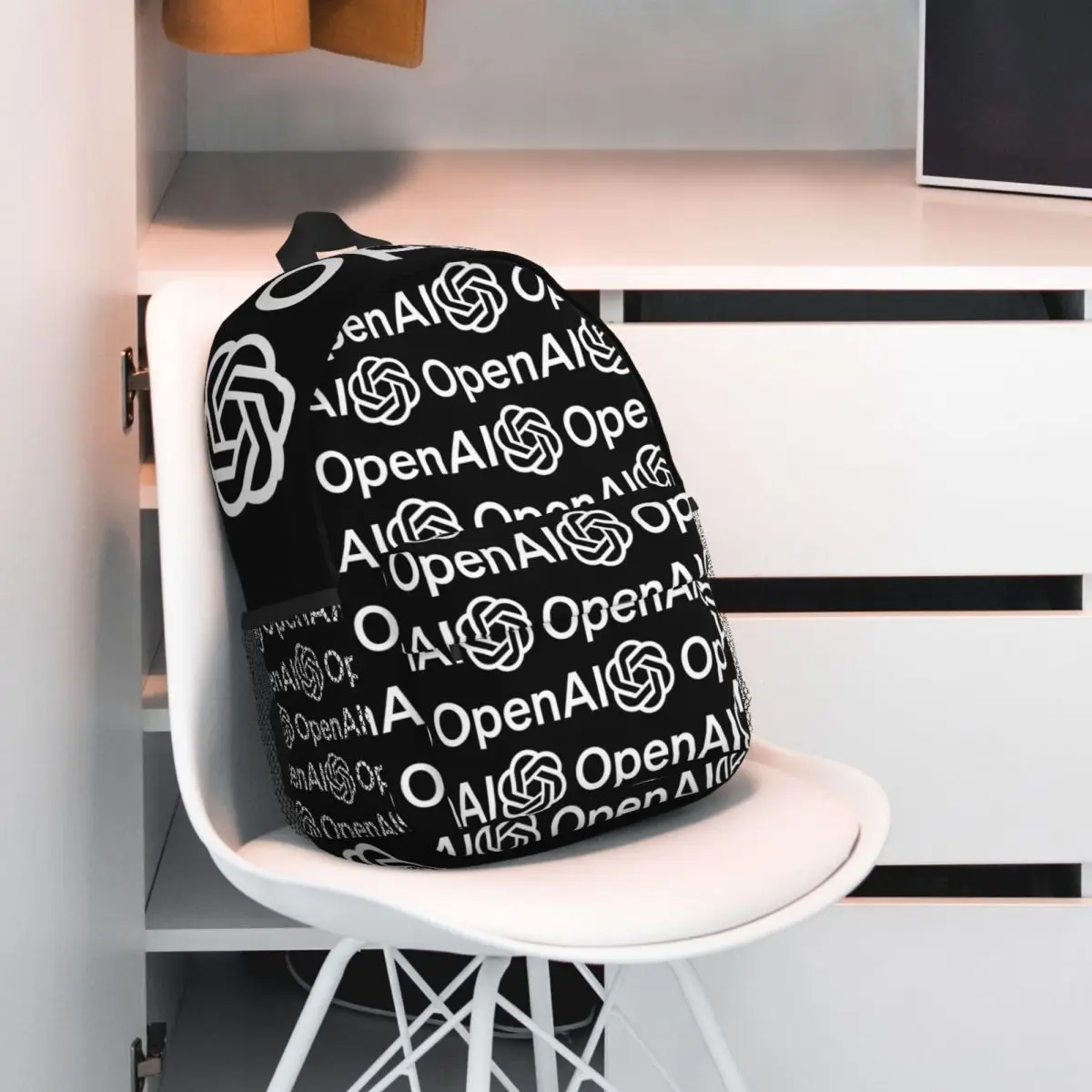 OpenAI Logo Backpack Middle High College School Student Bookbag