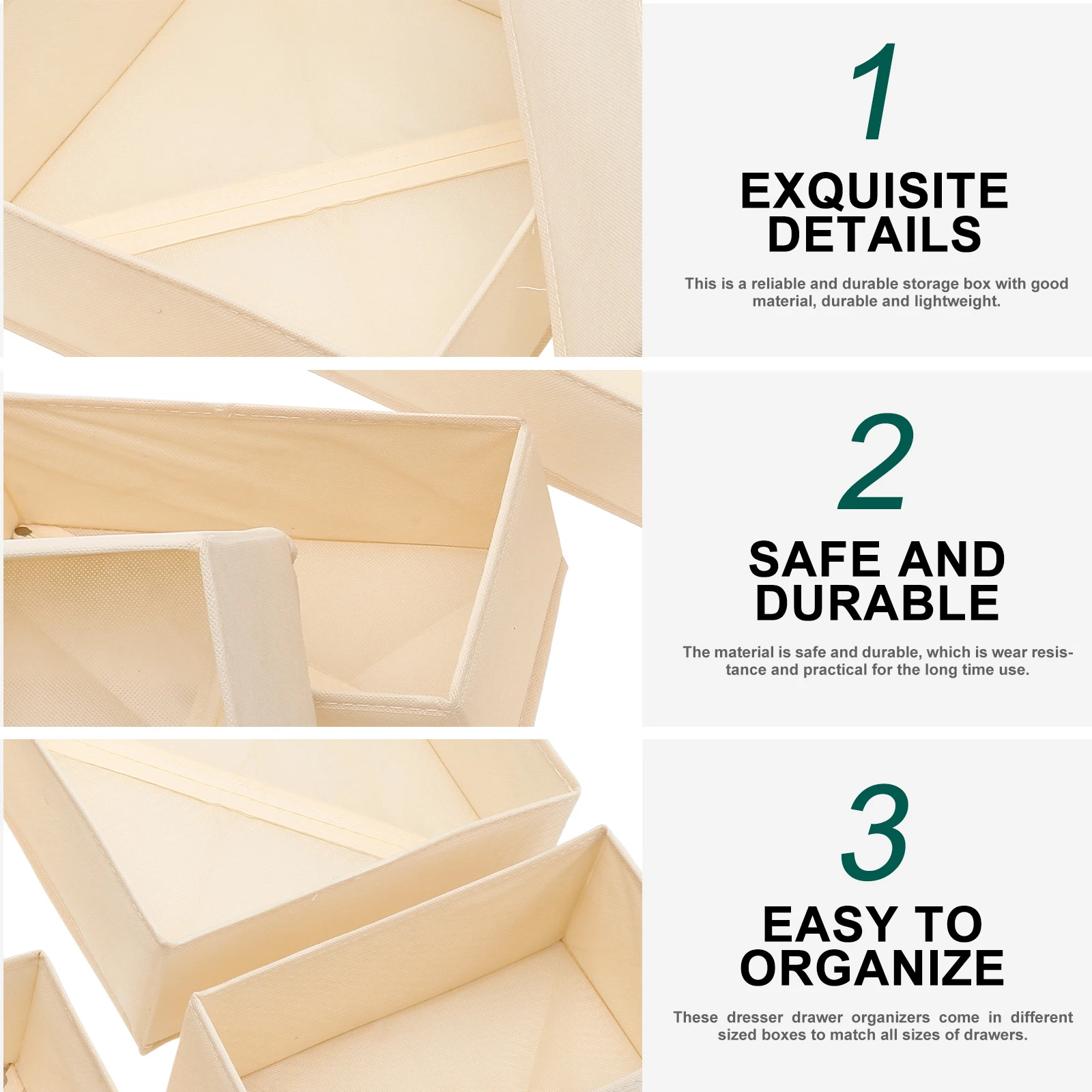 

6pcs Underwear Storage Box Lingerie Organizer Sock Drawer Wardrobe Clothes Container Foldable Household Storage Boxes