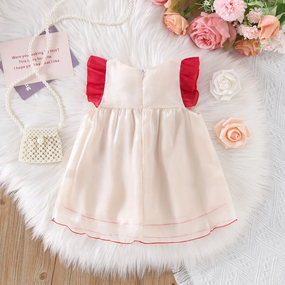 Summer Girls Dress Sweet Mesh Bow Girls Dress Stylish Girls Baby Dress (0-3 Years Old)