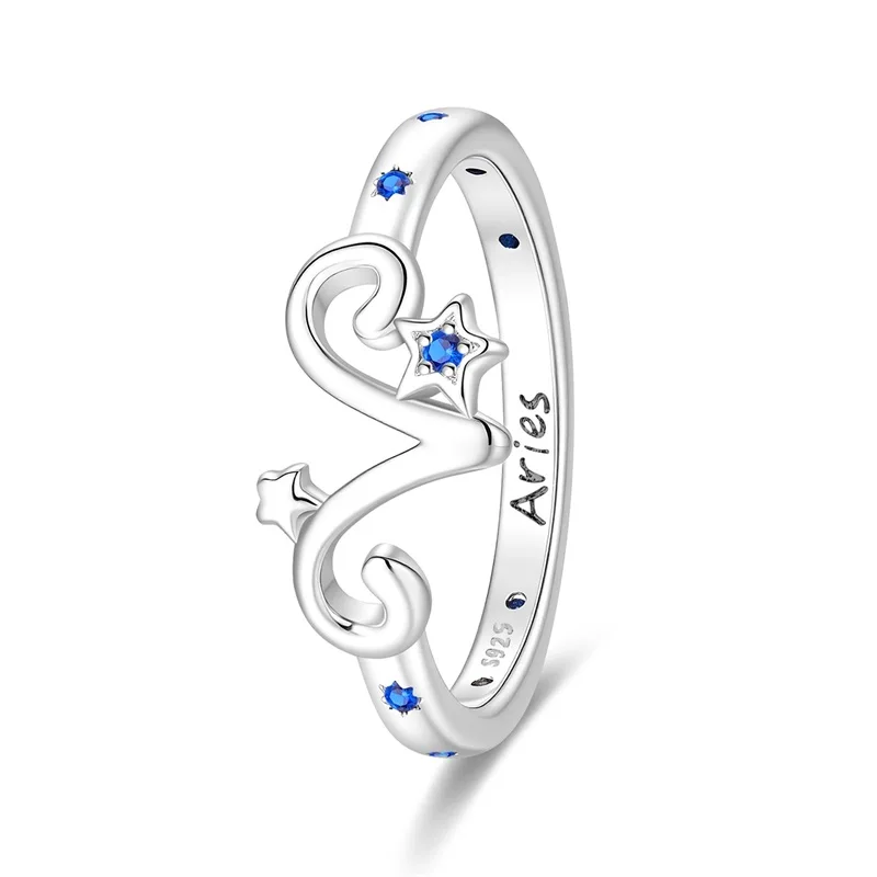Women's 925 Sterling Silver Twelve Constellation Ring