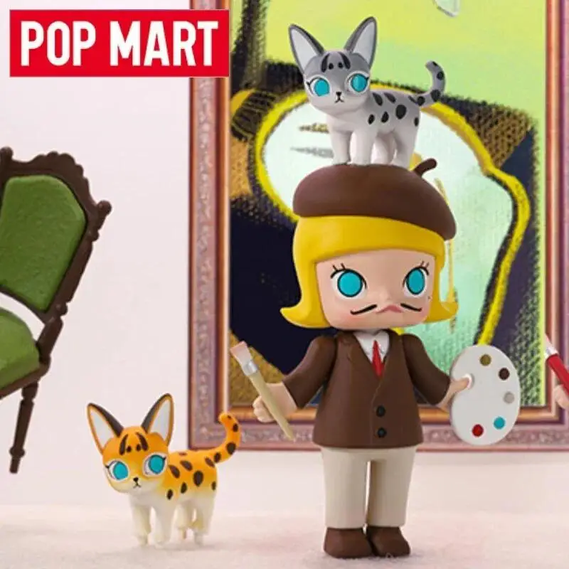 POP MART Molly Auction Series Blind Box Torebka Niespodzianka Mystery Box Zabawka Lalka Śliczna Figurka Akcji Anime Ozdoba na Biurko Kolekcja Prezentów