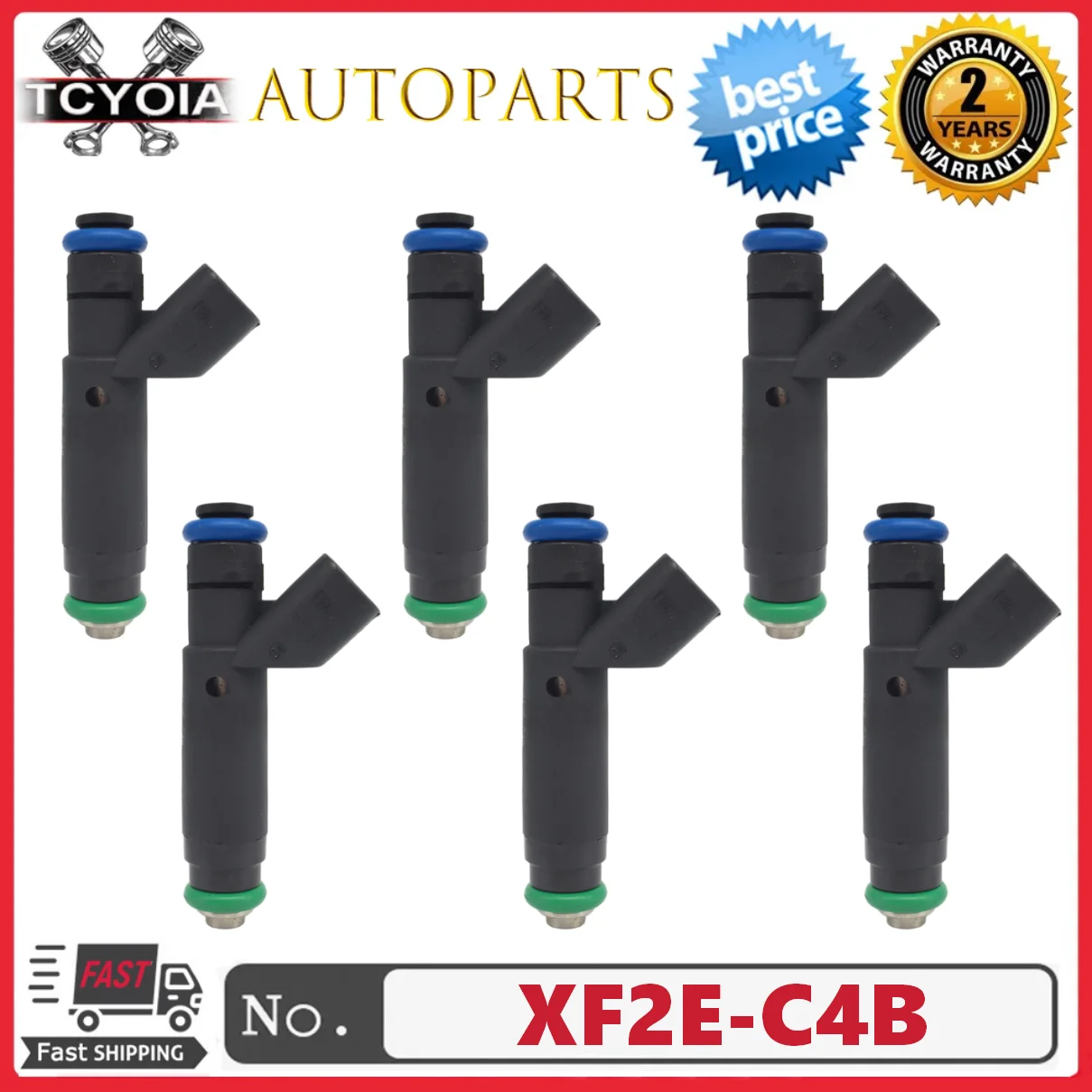 

6pcs/lot Fuel Injectors XF2E-C4B XF2EC4B XF2E9F593C4B For Ford Winstar Mustang 3.8L 3.9L V6 1999-2004