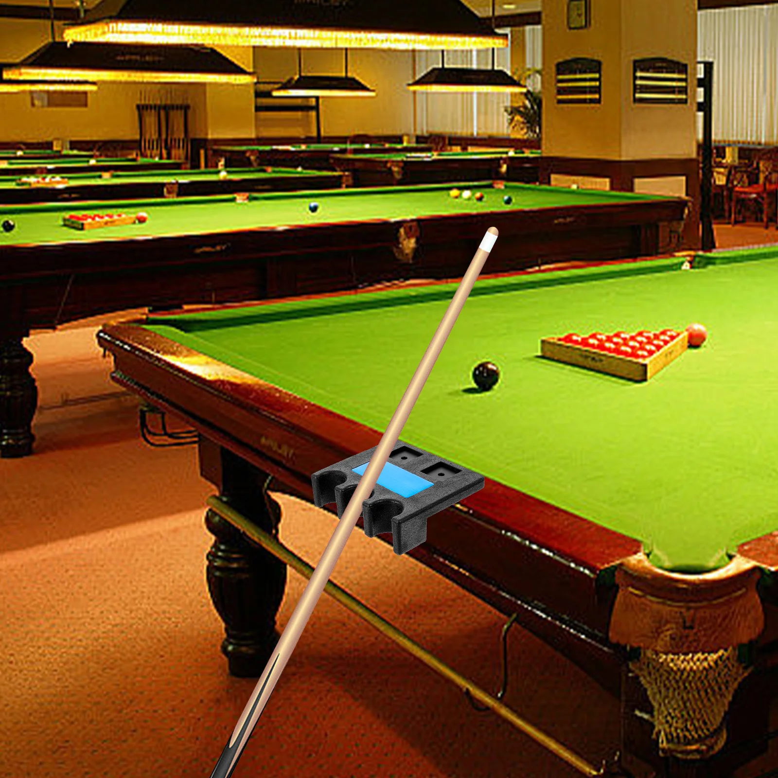 

Billiard Cue Rack Pool Stick Holder Mountable Display Tear-Resistant Plastic Metal Construction for Cue Organizing