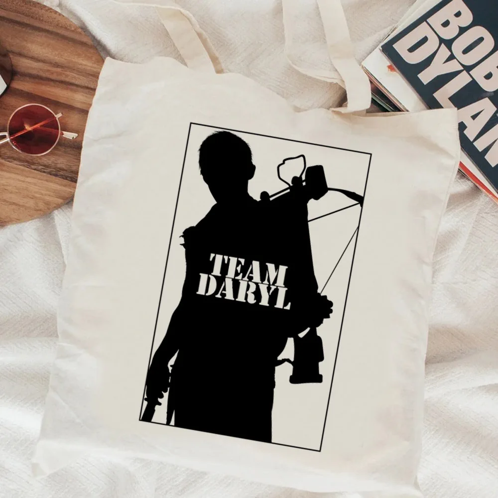 Daryl Dixon shopping bag canvas tote shopping jute bag cotton bag bolsa compra cloth reusable bolsas ecologicas sac tissu