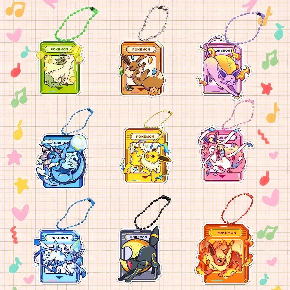

Acrylic Keychain for Pokemon Sylveon Umbreon Eevee Jolteon Vaporeon Flareon Glaceon Decoration Pendant Festival Gift Ornament