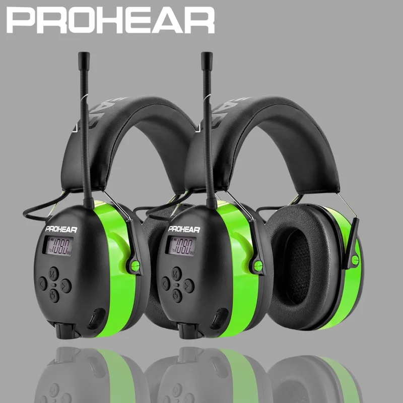 

PROHEAR 2 шт., Bluetooth защита слуха, профессиональные AM FM-радио, электронные наушники для кошения, наушники с пассивным шумоподавлением