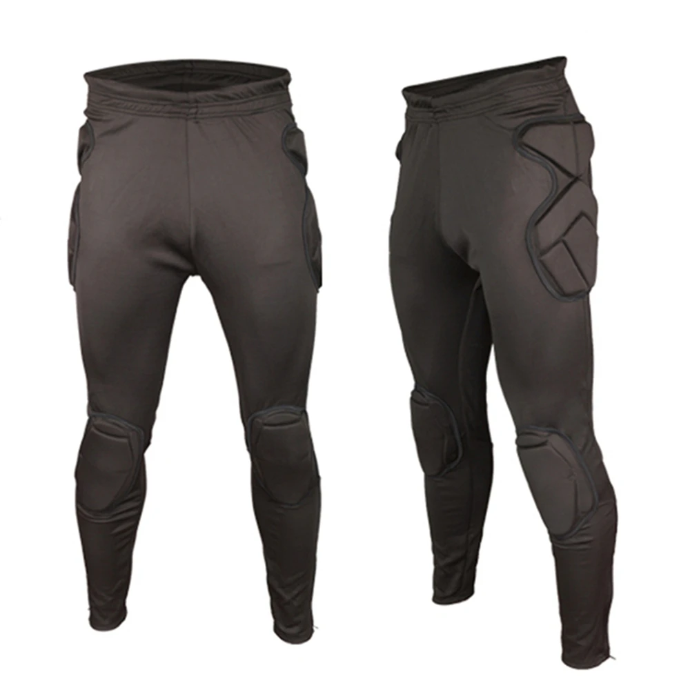 Men Soccer Goalkeeper Training Pants EVA Thicken Sponge Kneepad Protection Mens Football Rugby Knee Hip Pad Trousers Long Pant