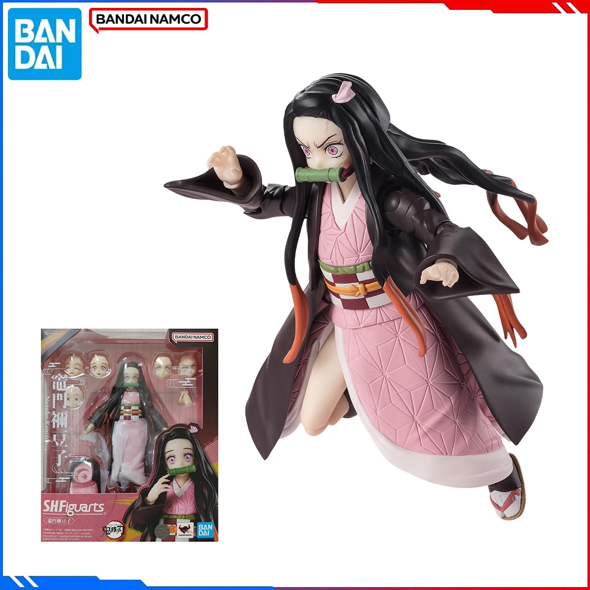 

Genuine Bandai Original Demon Slayer Figure Model Kits S.H.Figuarts 1/12 Anime Figures Kamado Nezuko Action Model Toys Gift For