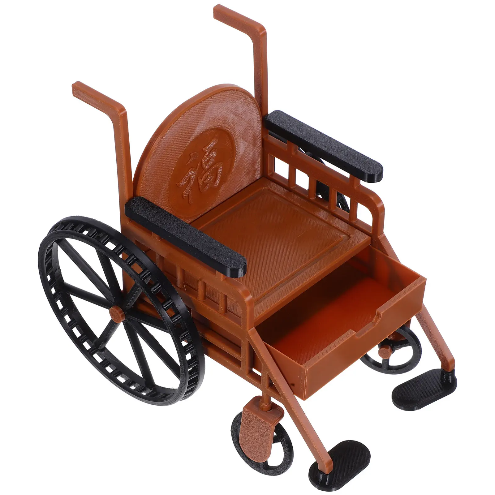 

Miniature Wheelchair and Crutch Set Realistic Detailed Dollhouse Accessories for Bjd Action Storytelling