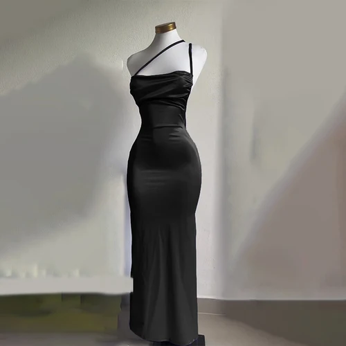 2025 vestido nuevo europeo y americano de verano de gama alta Y2K sexy con tirantes vestido de niña picante falda larga