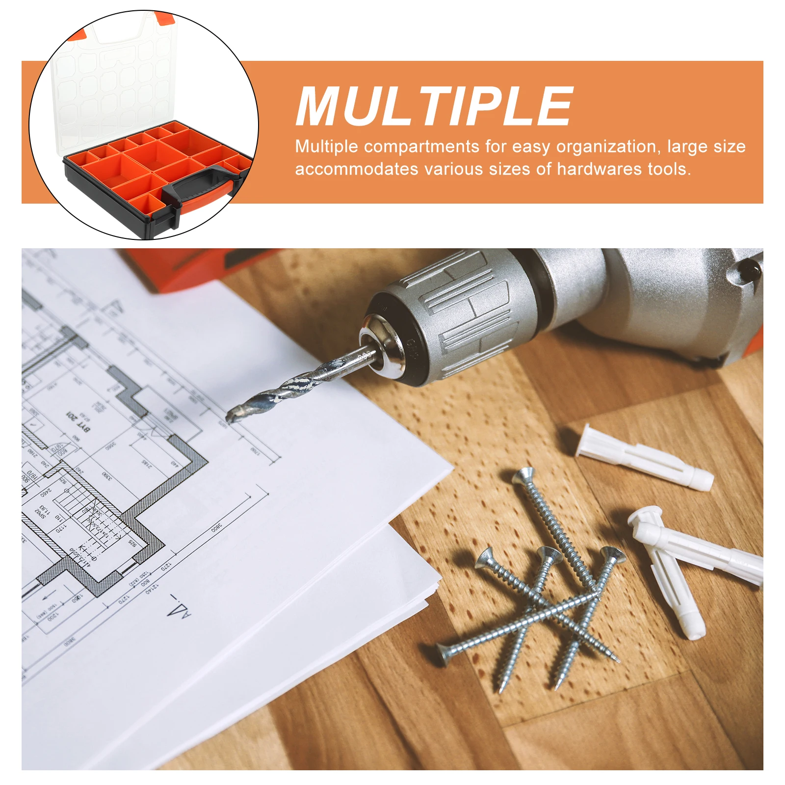 

Plastic ganizer Box BF 312 Storage Container Compartment Design Transparent Hardware Small Parts Screw Nut Bead Tools Storage