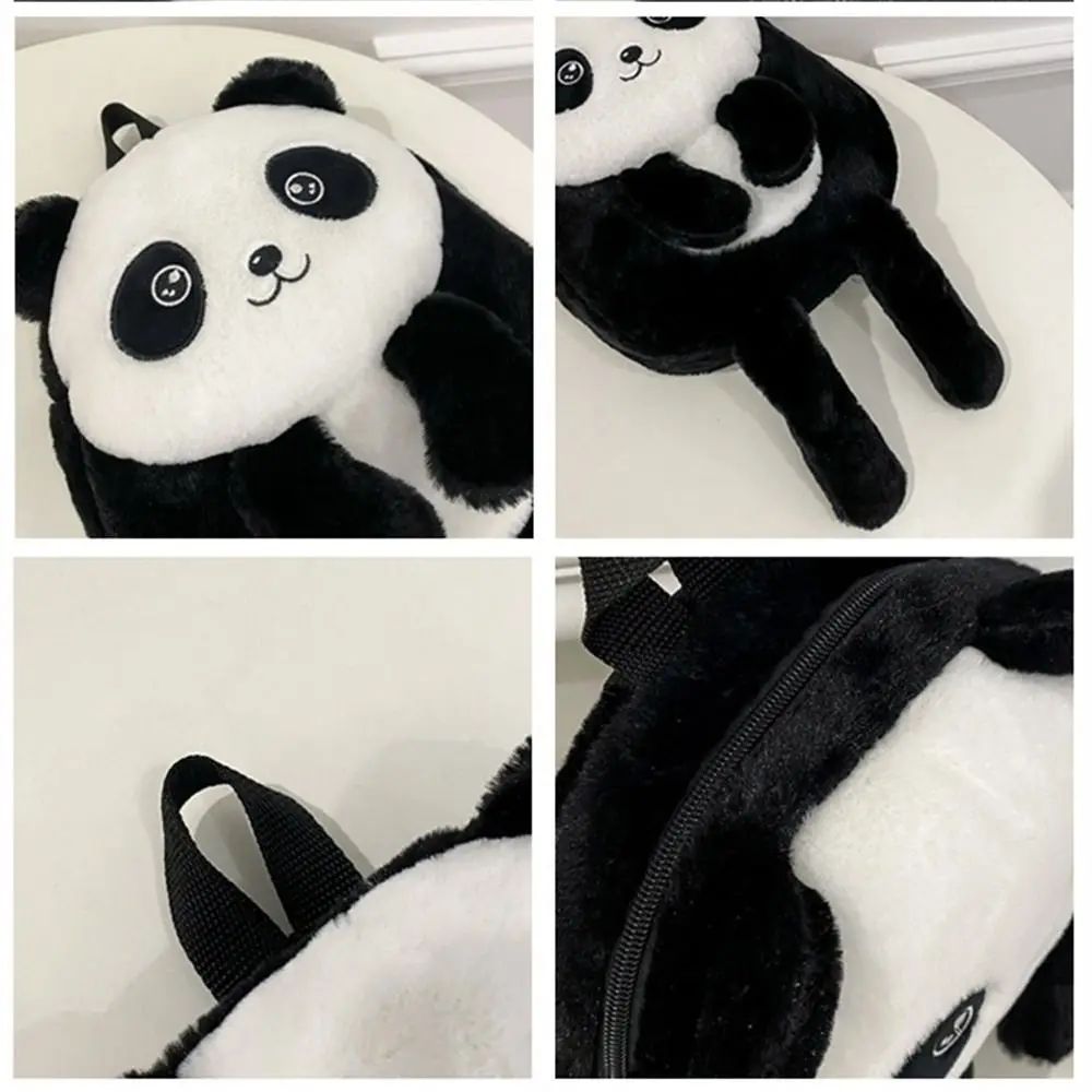 Bookbag Animals Panda Plush Shoulder Bag Kindergarten Plush Toy Baby School Bag Cute Cartoon Preschool Plush Backpack Toddler