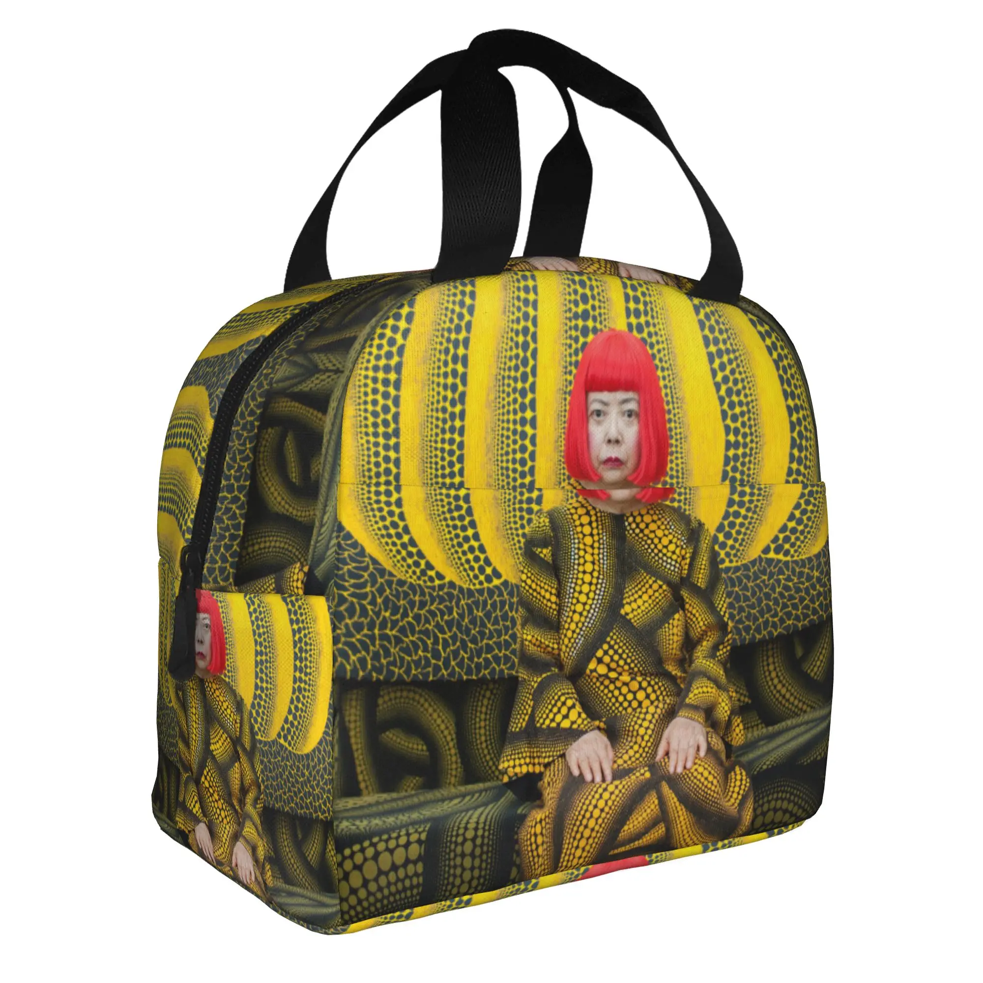 Yayoi Kusama Lunch Bag Men Women Pumkin Abstract Painting Thermal Cooler Insulated Lunch Box for School