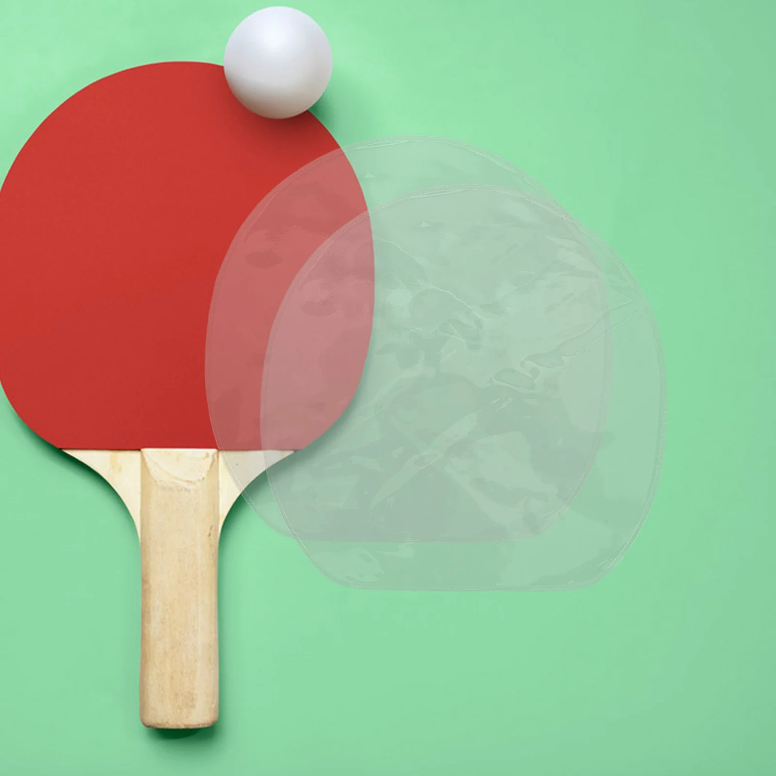 

10Pcs Table Tennis Racket Protective Film Transparent Sticky Adhesive Sheet Paddle Protective Cover for Training Play