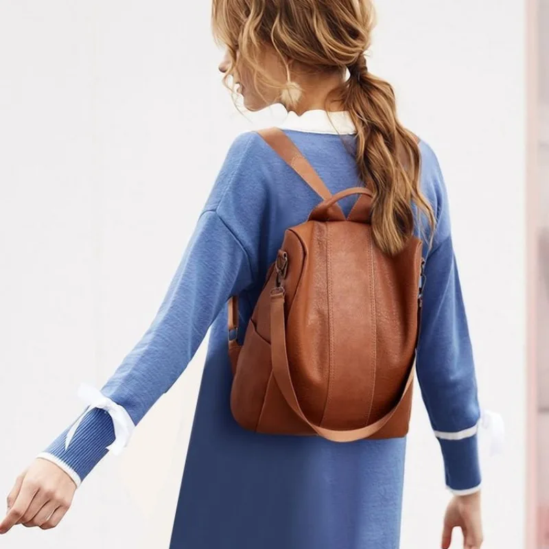 Fashion Backpack for Women 2023 New Large Capacity Mommy Bag Versatile Fashion Casual Soft Leather Designer Backpack