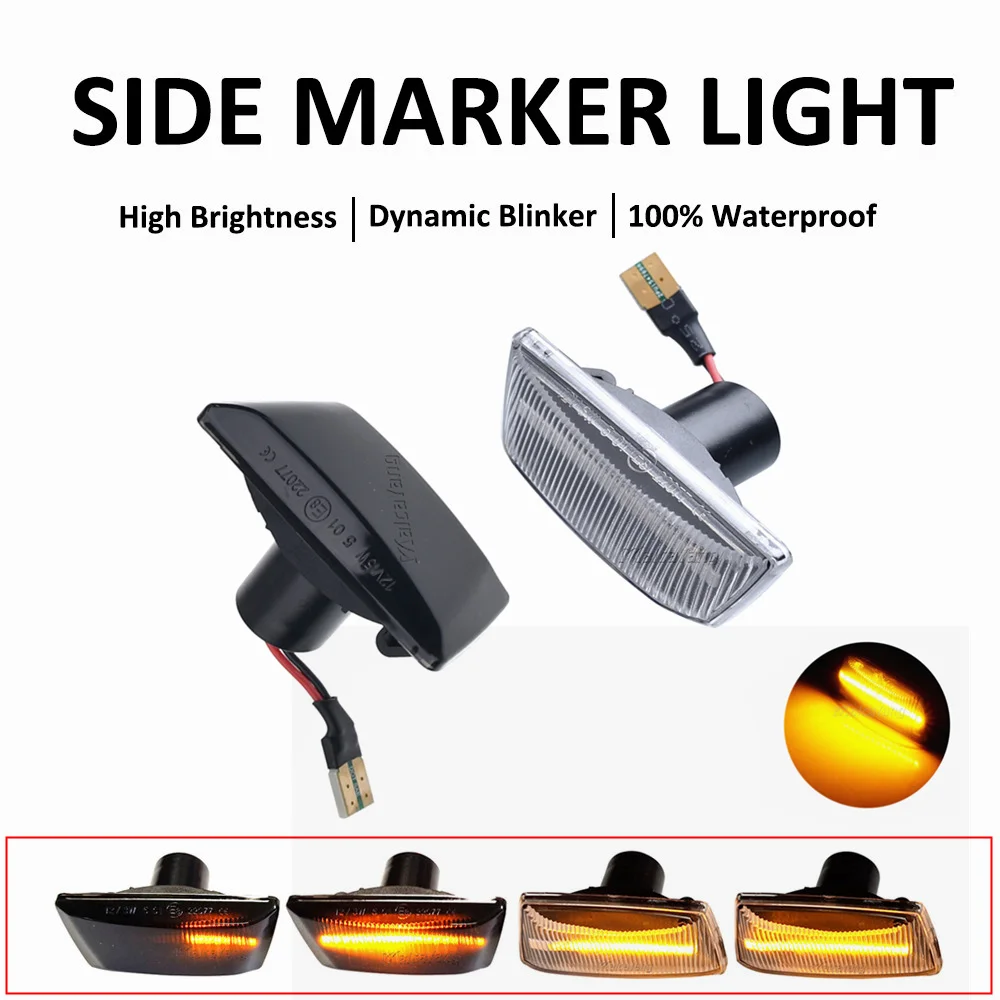 Dynamic Amber Side Marker For Opel Insignia Corsa D/ Astra H/Zafira B Chevrolet Cruze LED Turn Signal Light Flashing Indicator