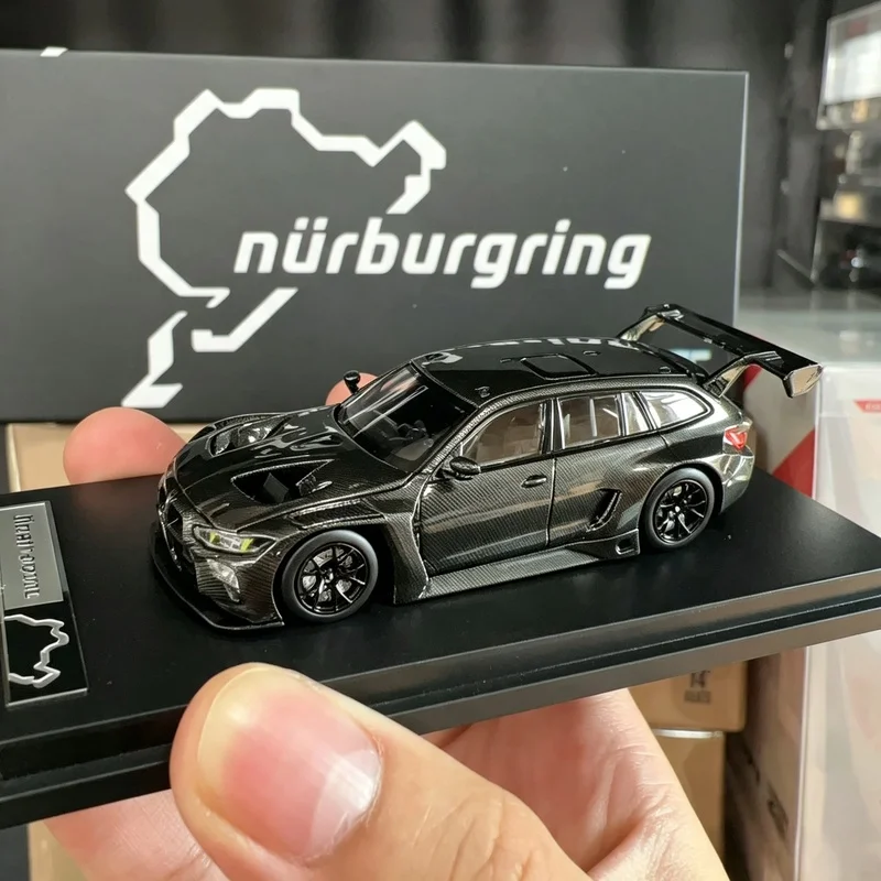 JiCar 1/64 BMW M3 touring 24H Black Carbon Fiber Diecast Car Model Alloy Simulation Collection Toy Gift For Boys#peetyeee view 6