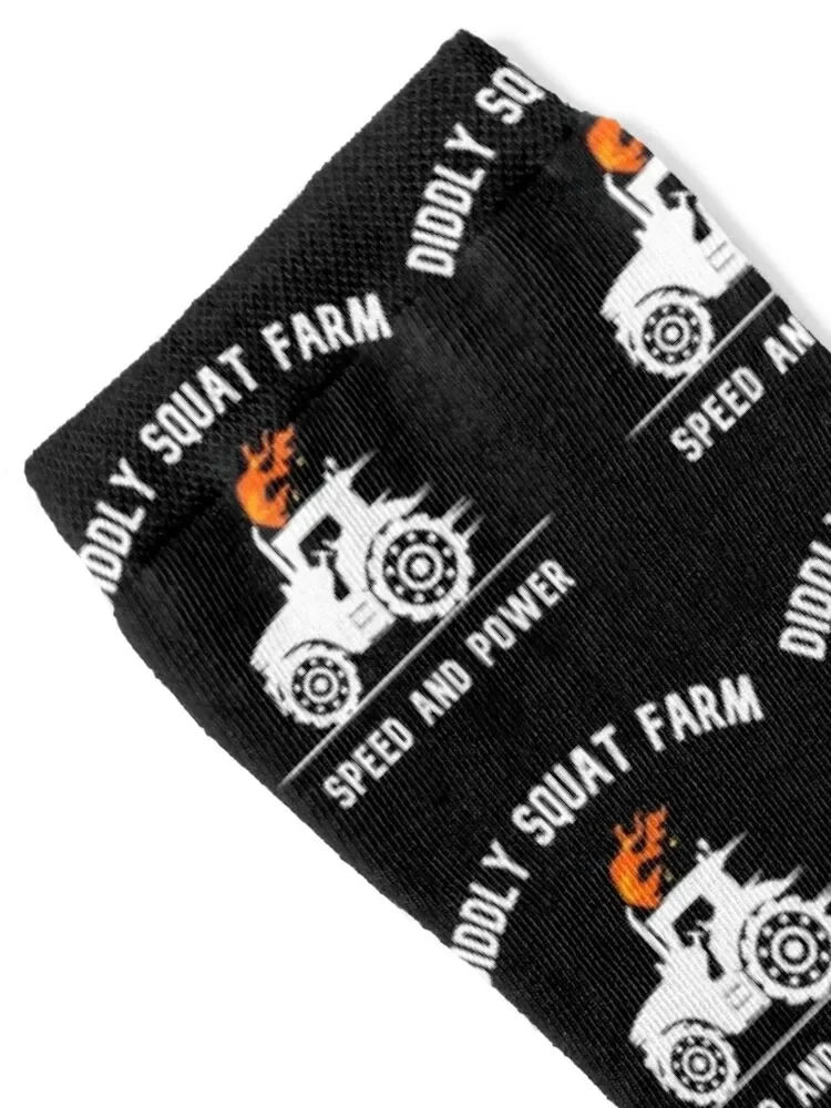 Diddly squat farm shop logo tractor white Socks ankle Antiskid soccer winter Women Socks Men's