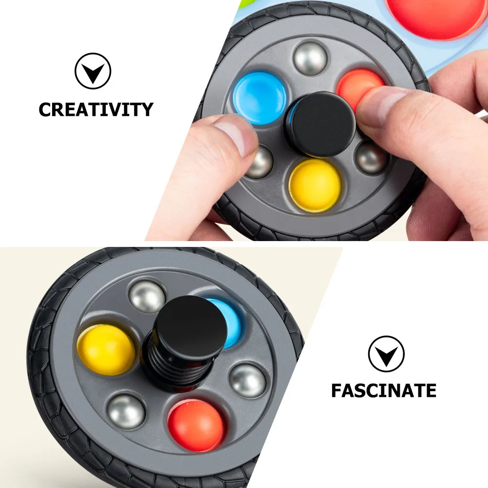 

Tabletop Rotating Gyro Kid Gifts Pressure Relief Toys Plastic Cognitive Plaything Baby
