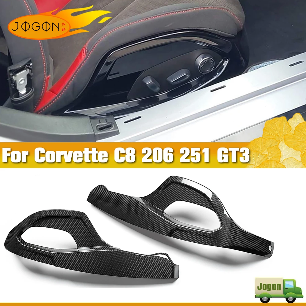 JOGON Carbon GT3 Competition Sport Seat Cover Interiors For Corvette C8 Stingray Coupe Convertible Z06 Z07 Z51 E-Ray 2020 -2025