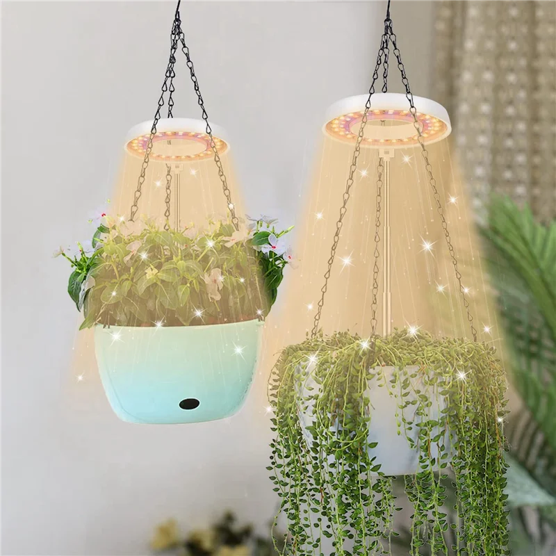 A44Z-2X LED Grow Light,Halo Plant Lamp For Indoor Plants Growing,Auto Timer 4/8/12/18 Hrs, For Bonsai Succulents Small Plants