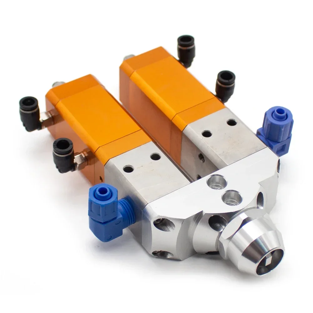 

Double Liquid Dispensing Valve Industrial Suction Type High Flow Dispenser AB 1:1 Two-Component High Precision Dispensing Valve