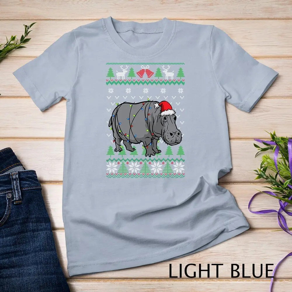 Hippo Ugly Christmas Hippopotamus Unisex T-shirt