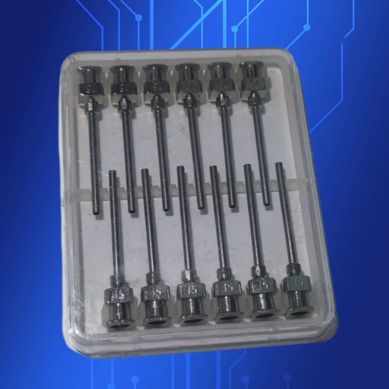 Free Shipping 12Pcs 1 Inch Tip Length 15G Blunt Stainless Steel Glue Dispensing Syringe Needle Tips