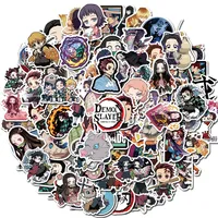 100Pcs Demon Slayer Japanese Anime Stickers Graffiti Skateboard Refrigerator Decorated Notebook Luggage Waterproof Sticker