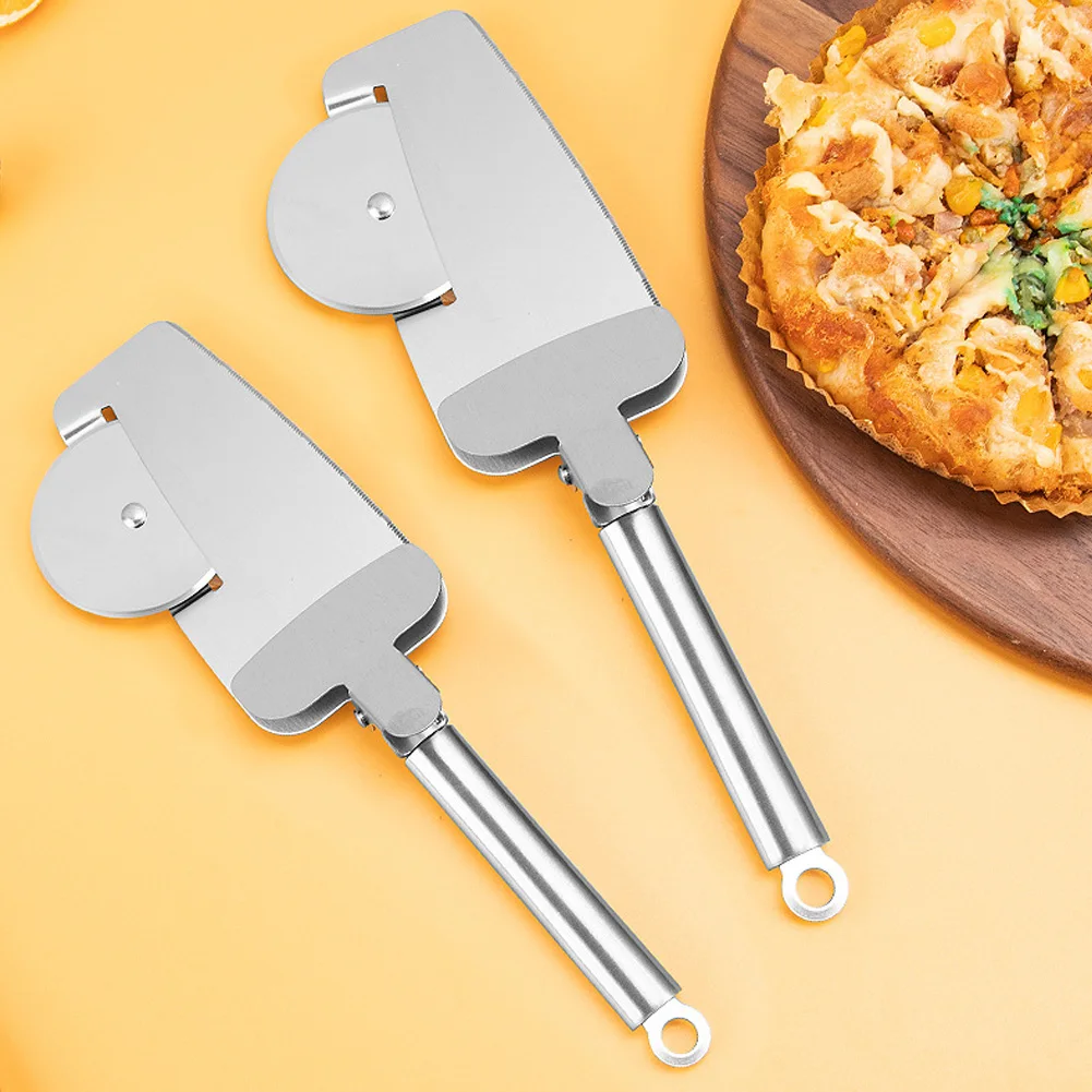 Rotatable Stainless Steel Pizza Cutter Multifunction Pastries Rolling Cutter For Biscuits Cutting