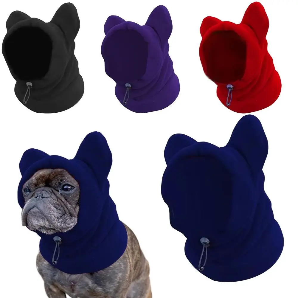 High Quality Soft Dog's Fleece Bat Hat Adjustable Pet Headwear French Dogs Winter Hats Pet Supplies Pet Headgear Cat Dog Cap