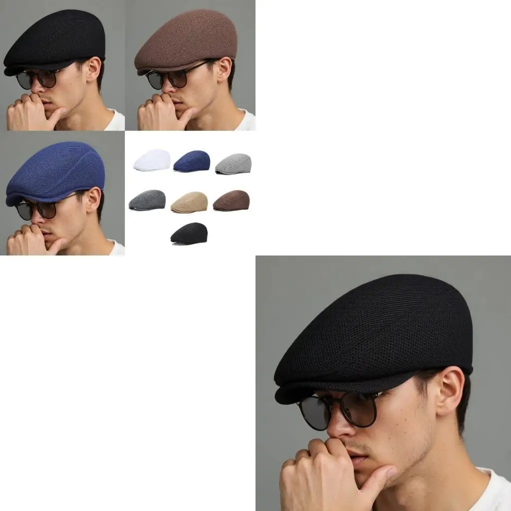 

652F Stylish Mesh Baseball Cap Outdoor Sun Hat Breathable Polyester Foldable Cricket Hat Travel Accessory For Men Women