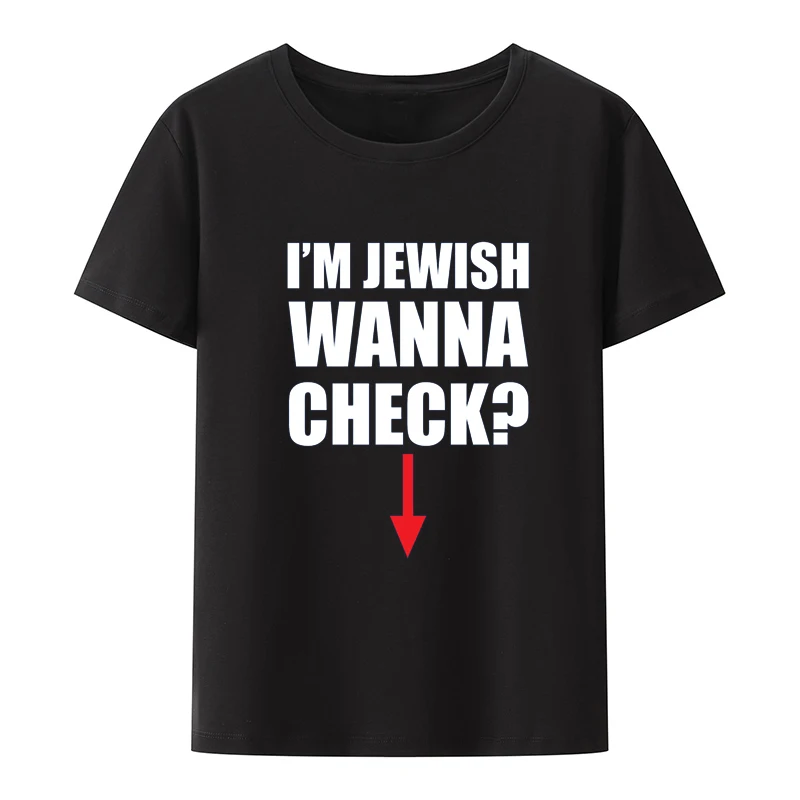 I'm Jewish Wanna Check Lovely Graphic Print Top Tee Funny T-shirts Short-sleev Vintage Women's T-shirt Clothes Y2k Tops