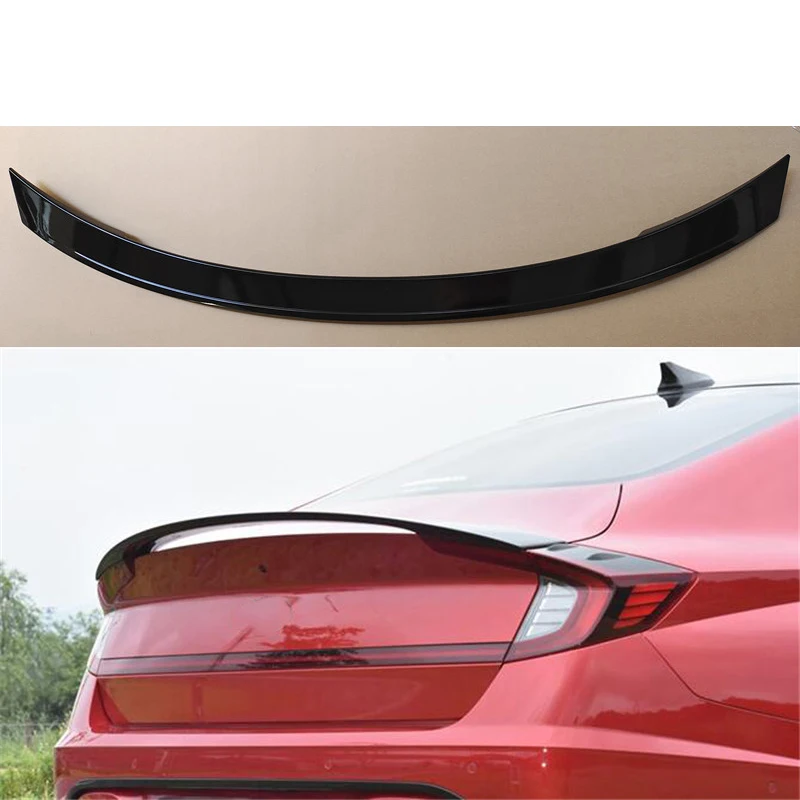 For Auto Spoiler Accessories Hyundai NEW Sonata 2019 2020 2021 2022 Year ABS Material Car Trunk Rear Lip Tail WING Refit