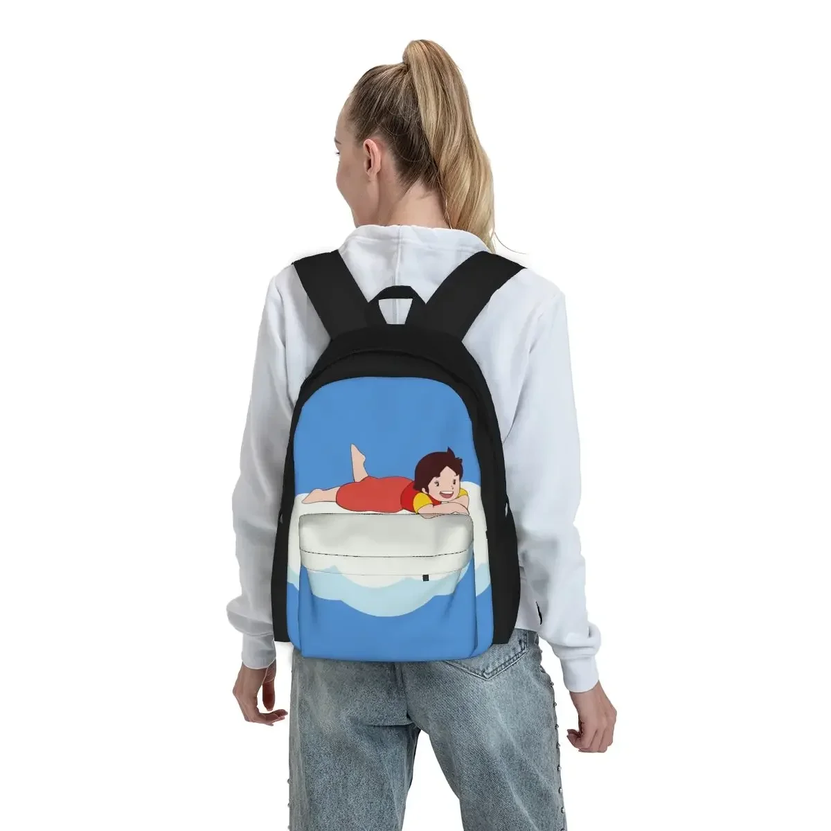 Heidi On A Cloud, The Girl From The Alps Backpacks Boys Girls Bookbag Students School Bags Rucksack Laptop Rucksack Shoulder Bag