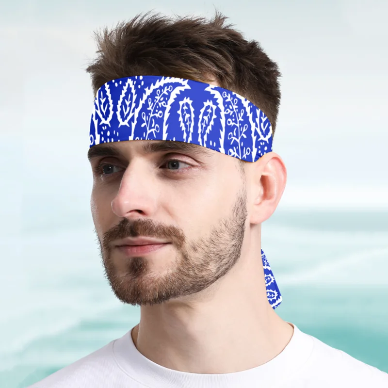 Headbands for Men Women Quick Dry Sports Sweatband Adjustable Workout Gym Running Yoga Hair Bands Sports Headband Head Scarf 1pc