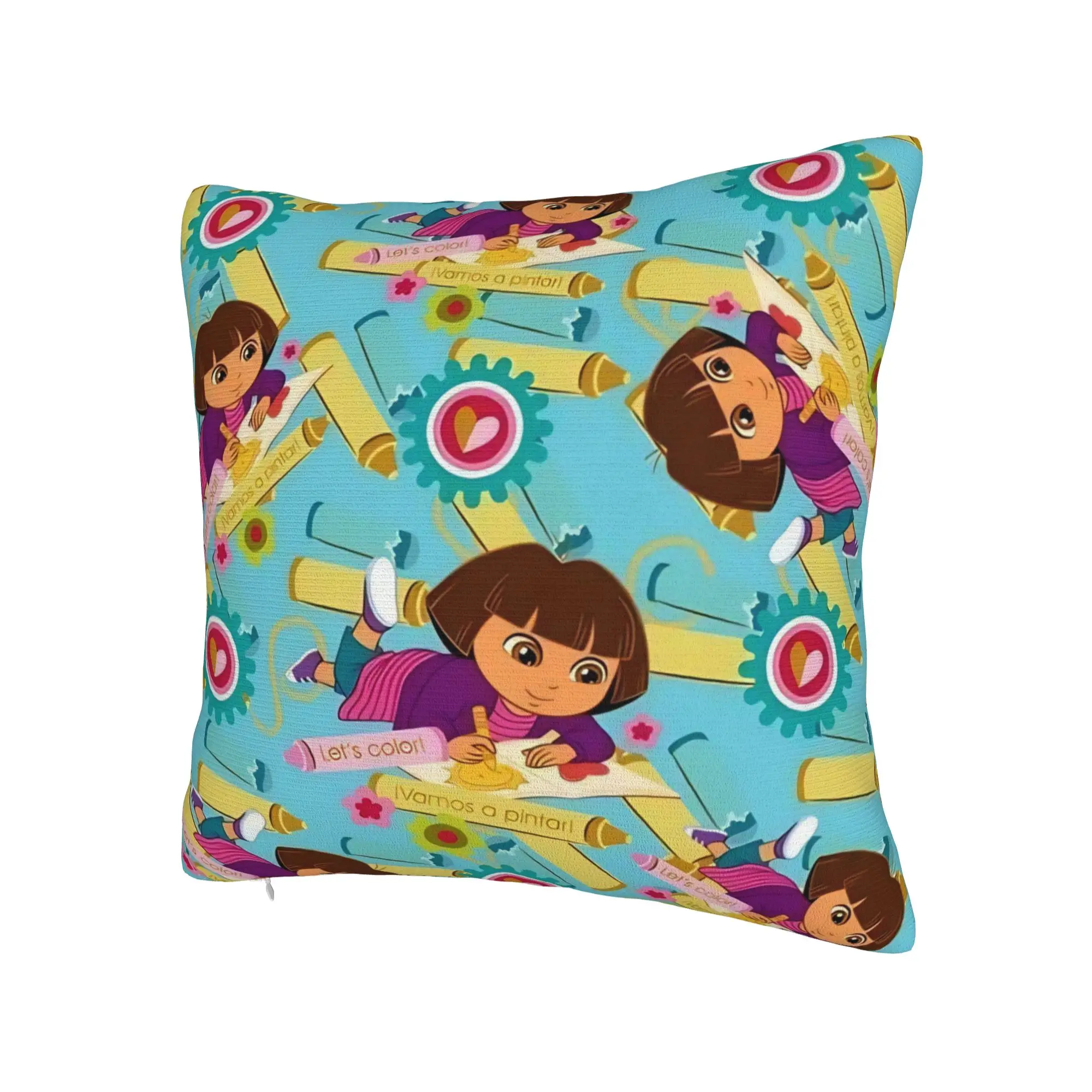D-Doras The Explorers Pillow Covers Merchandise Soft Cushion Cover Decorations  Throw Pillow Case Cover Sofa Multi Size