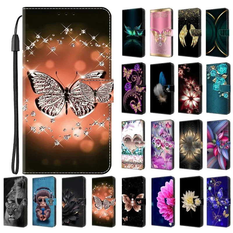 For Redmi Note12 4G Phone Case For Xiaomi Redmi Note 12 Pro 5G 12C 12Pro 4G Leather Cases Magnetic Flip Stand Cute Wallet Cover