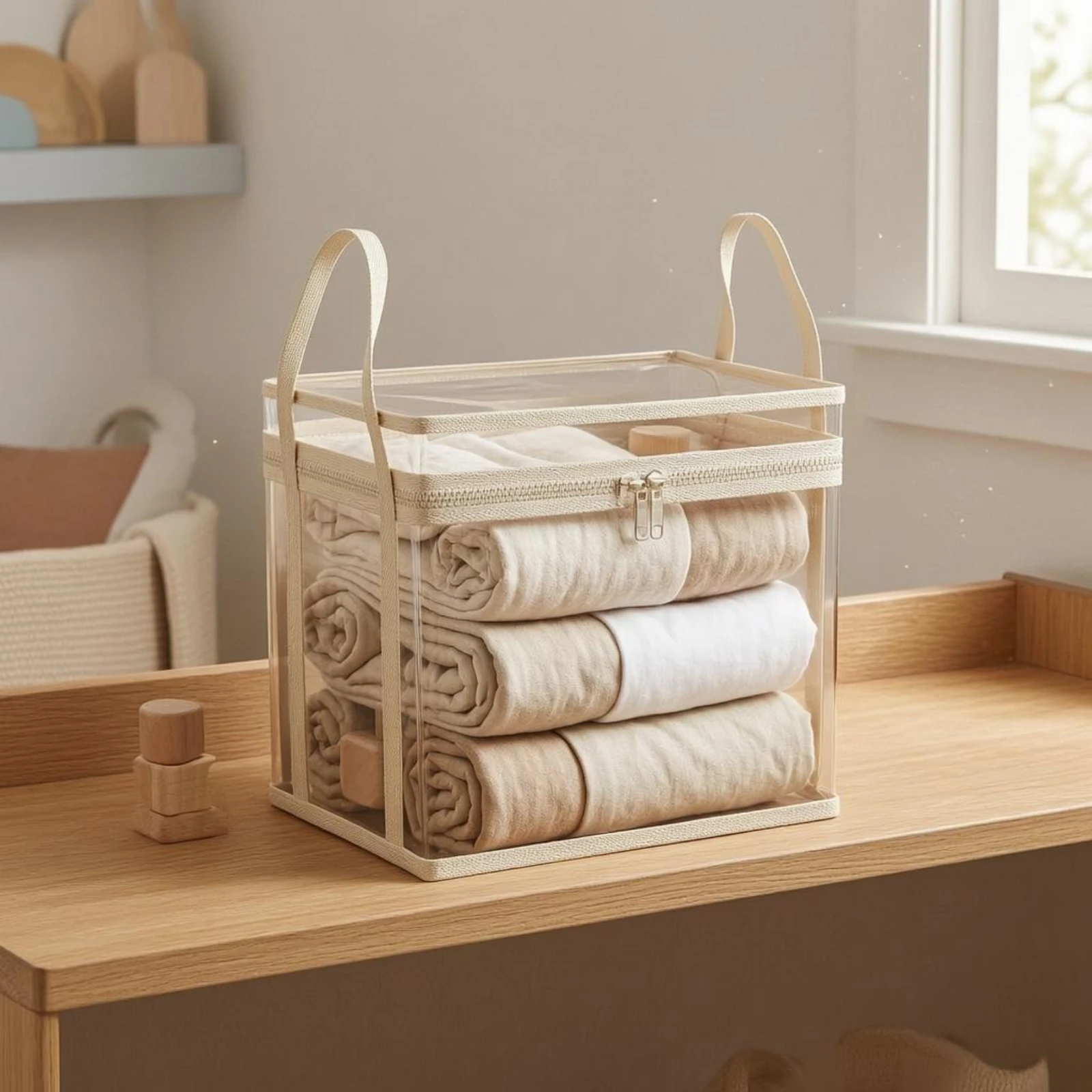 Soft Toy Storage Container Dustproof Stuffed Creature Storage Box Clear Toy Bin Rectangular Stuffed Creature Organizer