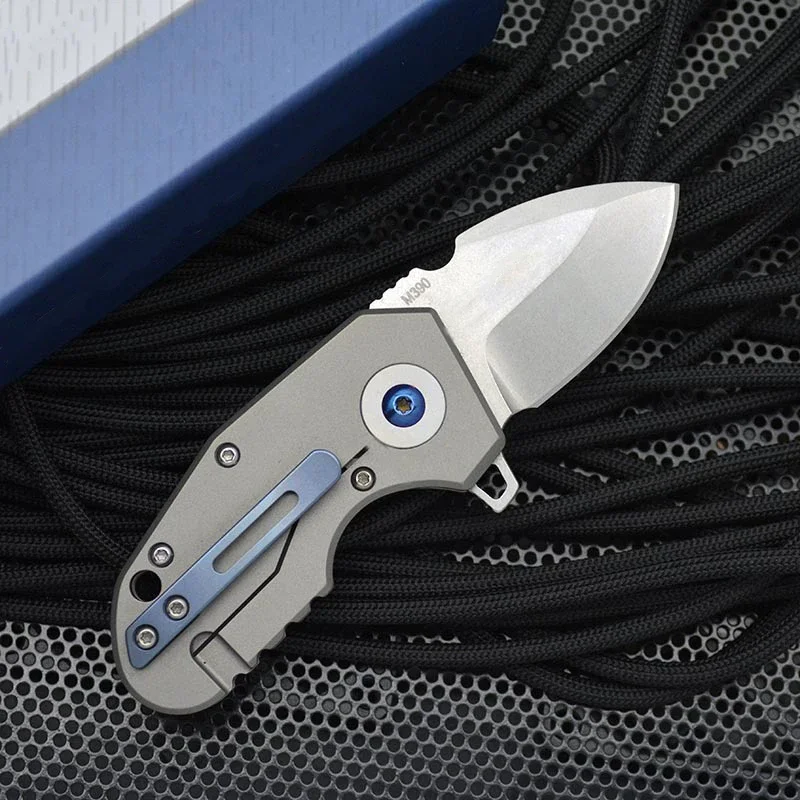 Mini Portable BM 756 Folding Knife High Quality M390 Hardness Titanium Alloy M390 Blade Pocket Knives EDC Defenses Tool