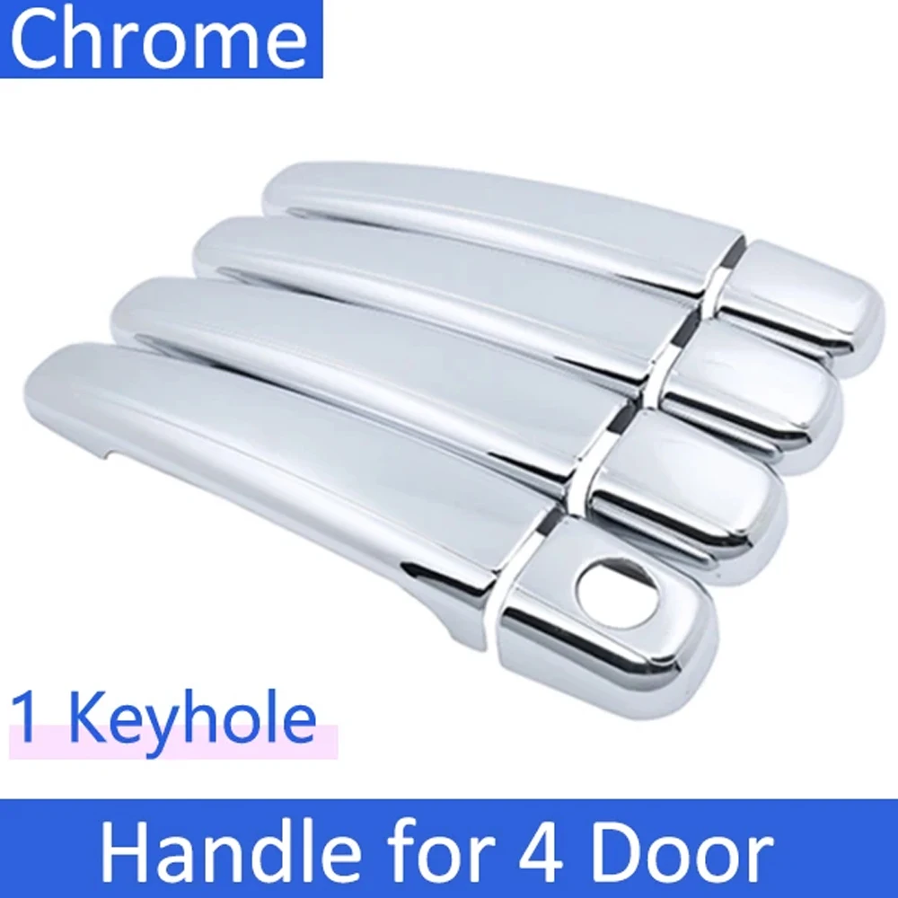 Car Chrome Door Handle Cover Chrome Door Handle Cover for Peugeot 307 CC SW 2001~2011 Key Trim Catch Car Cap Sticker Accessories