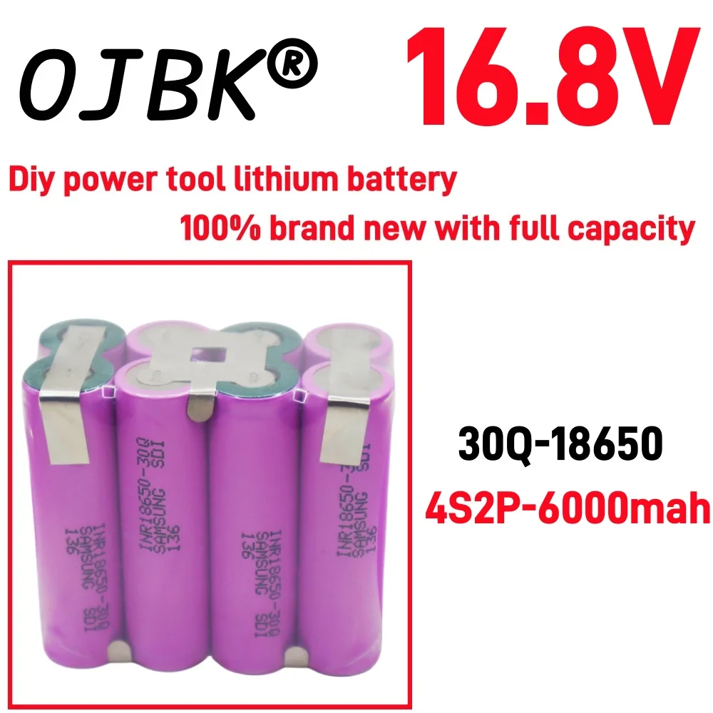 Original 100% full capacity 20A 18650 30Q 3000mAh 6000mAh 3S 4S 5S 12.6V 14.8V 18V DIY screwdriver battery welding battery pack