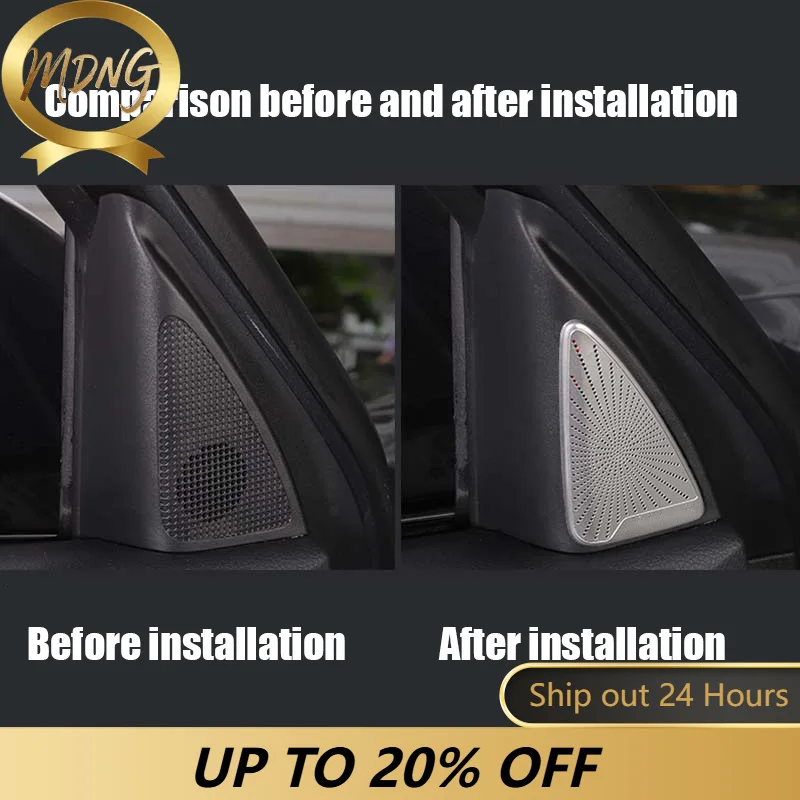 for palisade 2019 2020 2021 2022 2023 car door horn cover imported palisade interior sound decoration frame high speaker frame