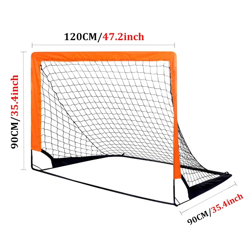 أهداف كرة قدم صغيرة محمولة للأطفال في الفناء الخلفي، شبكة كرة قدم للأطفال، معدات تدريب كرة القدم في حديقة الشاطئ
